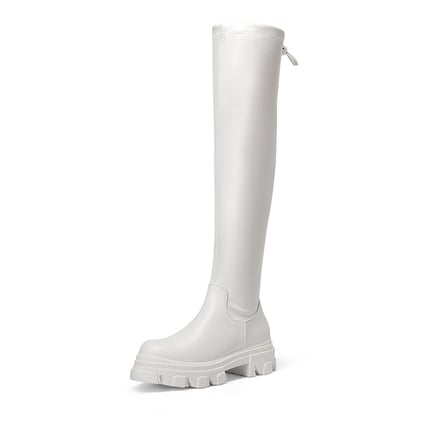 White thigh high boots size 11 best sale